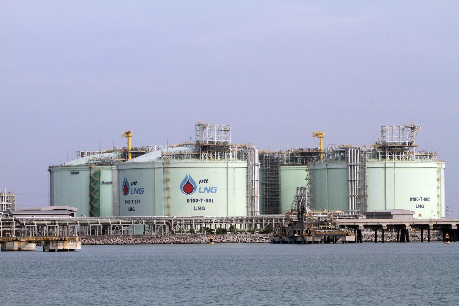 LNG receiving terminal on the Gulf of Thailand coast