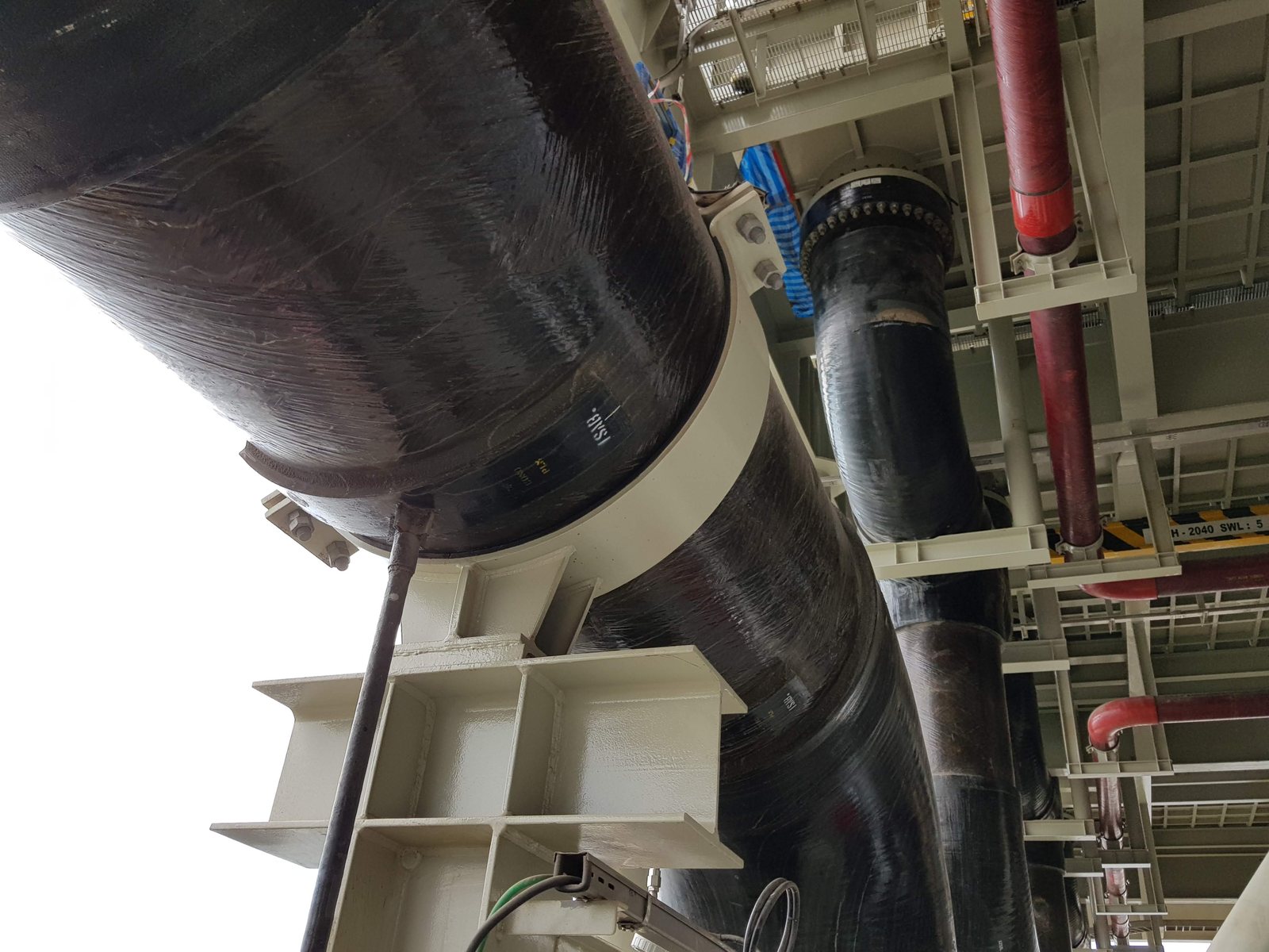 GRE piping installed on a plant structure