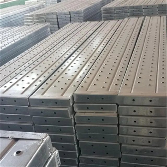 Scaffold boards stacked in the yard