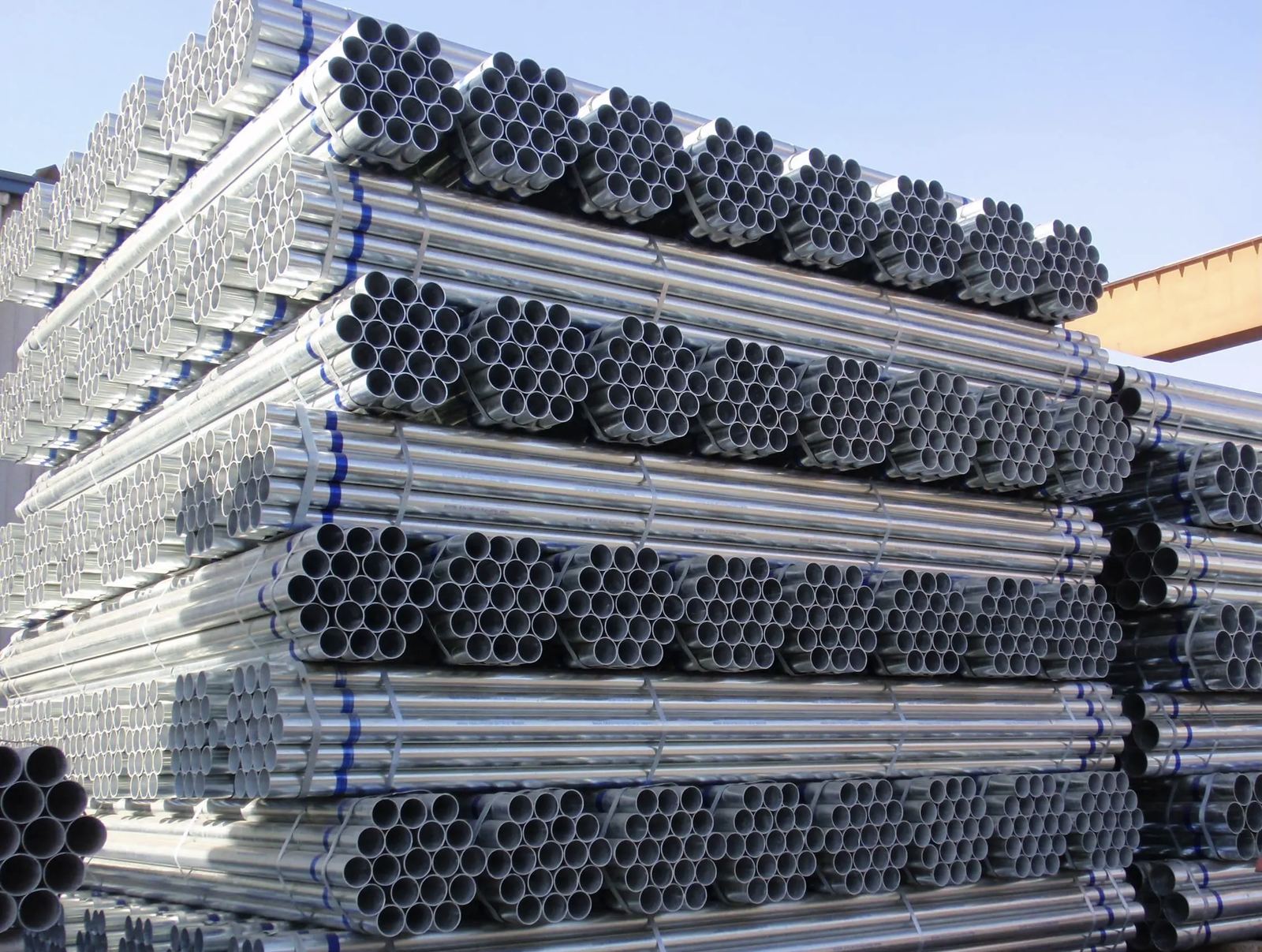Scaffolding erected around a plant structure