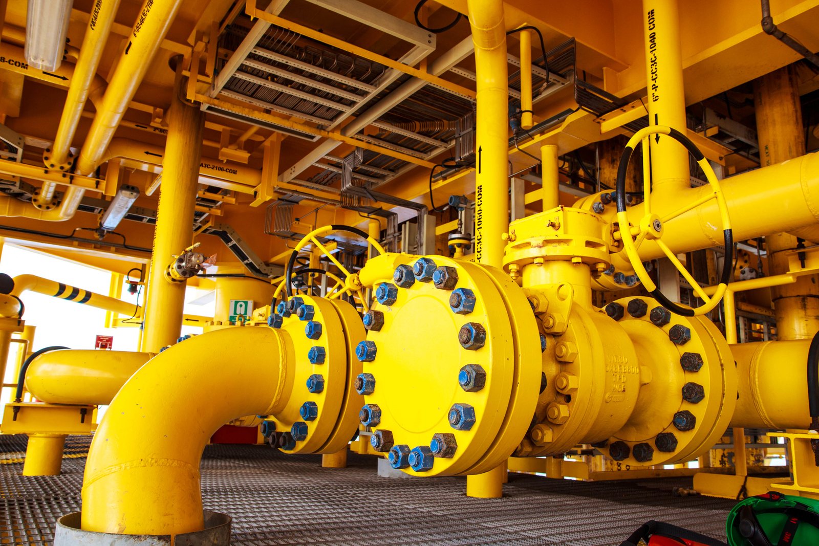 Reconditioned stud bolts in service on a wellhead flange